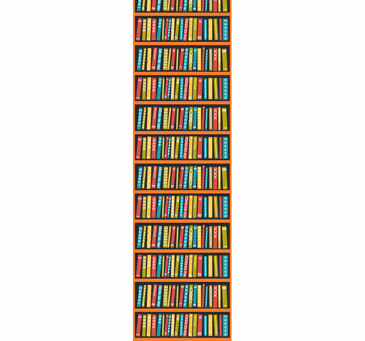 Bibliotheek boekenplank behang letters - TenStickers