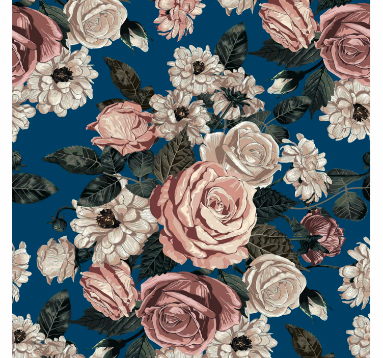 Bloemen behang elegante bloemen - TenStickers