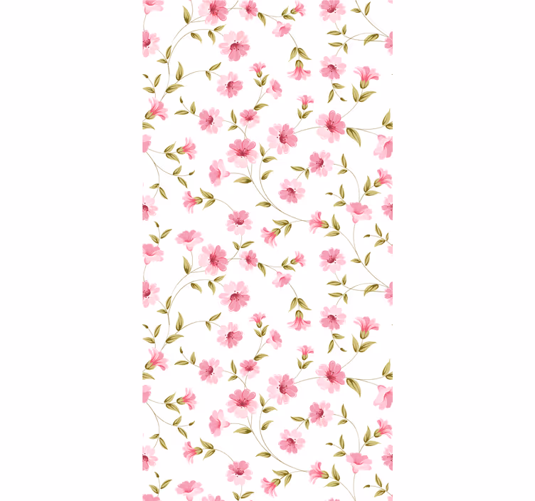 Bloemig wijnstokmotief bloemen behang - TenStickers