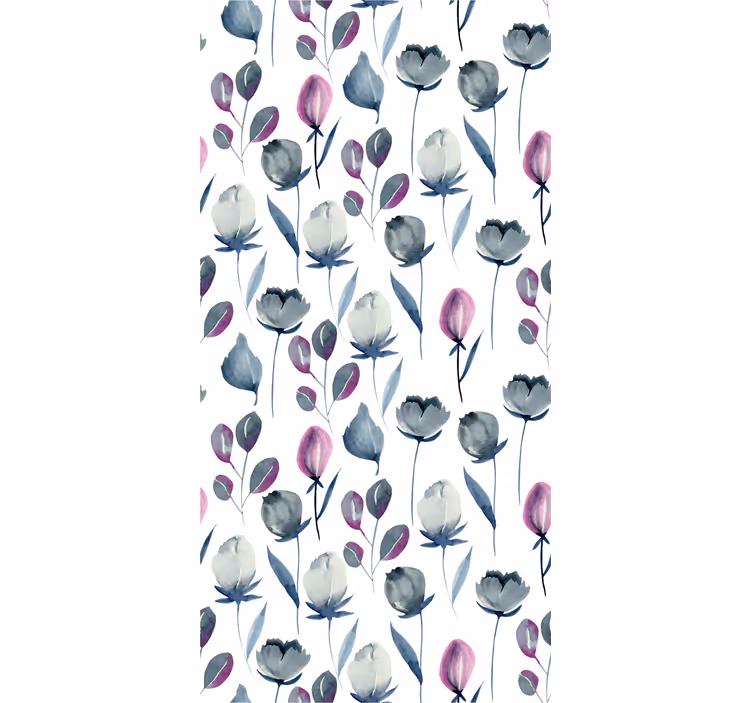 Aquarel flora bloemen behang - TenStickers