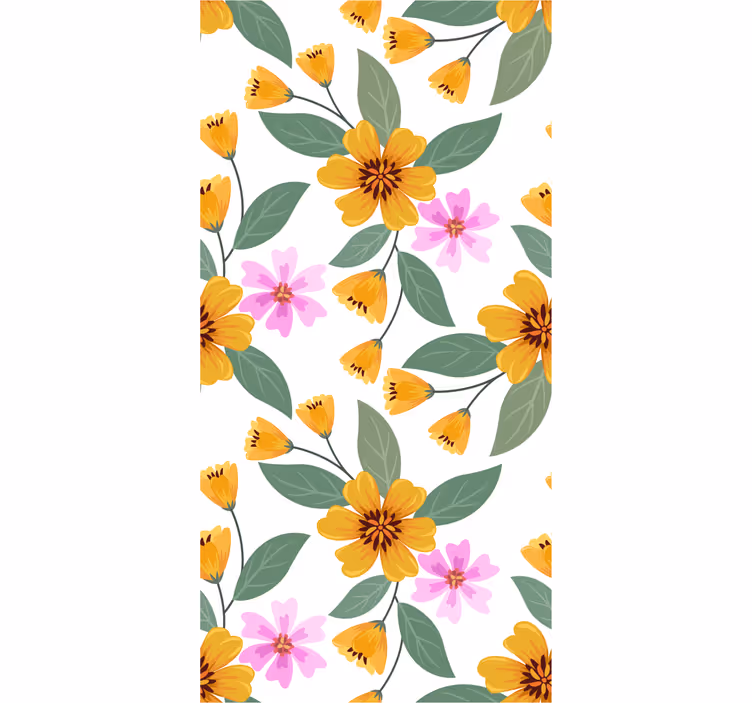 Bloemenovervloed bloemen behang - TenStickers