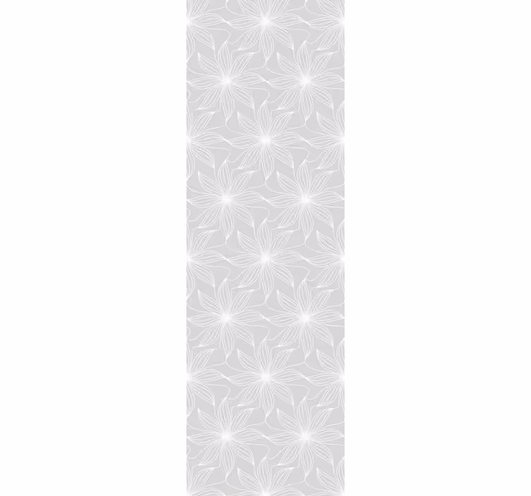 Bloemengeometrie behang grijs - TenStickers