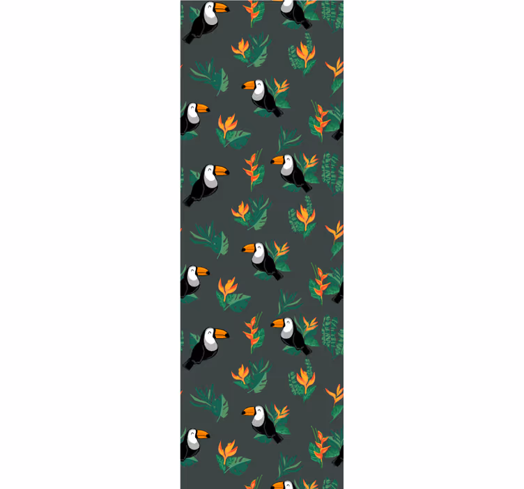 Toekan patroon behang vogels - TenStickers
