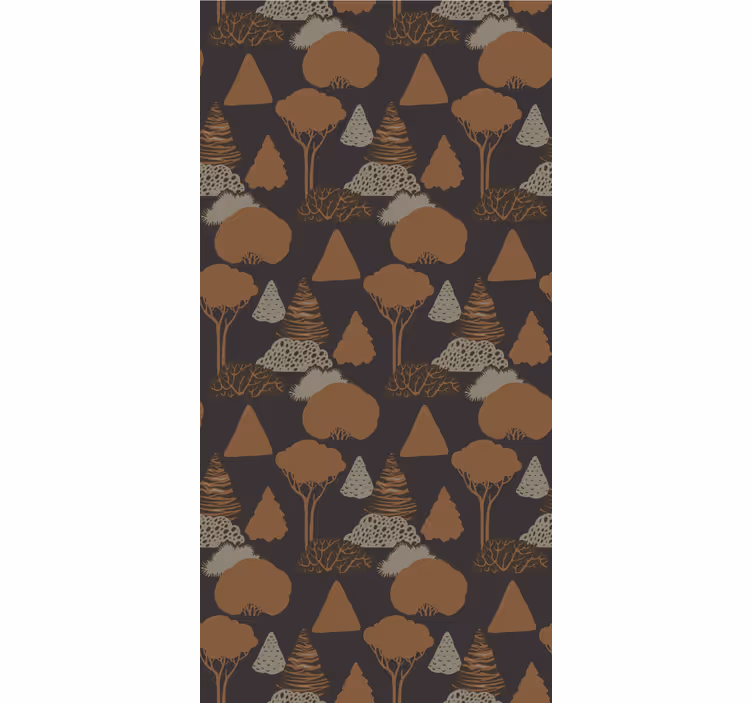 Bos silhouet behangpapier natuur - TenStickers