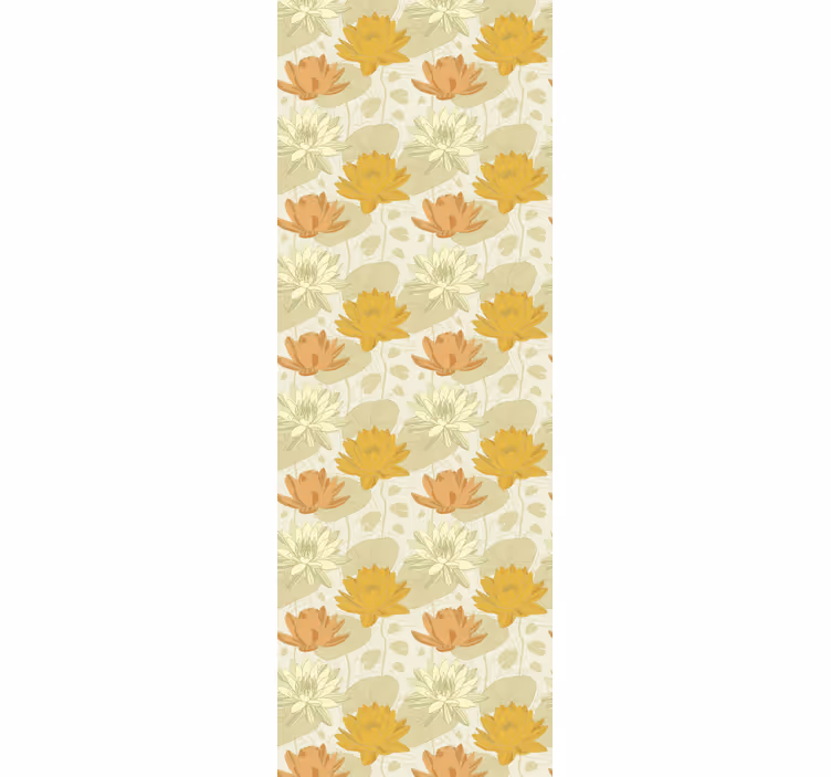 Bloemstukpatroon bloemen behang - TenStickers