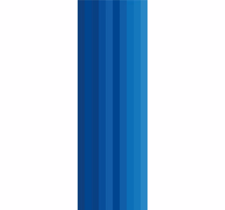 Blauw gestreept motief behang strepen horizontaal - TenStickers