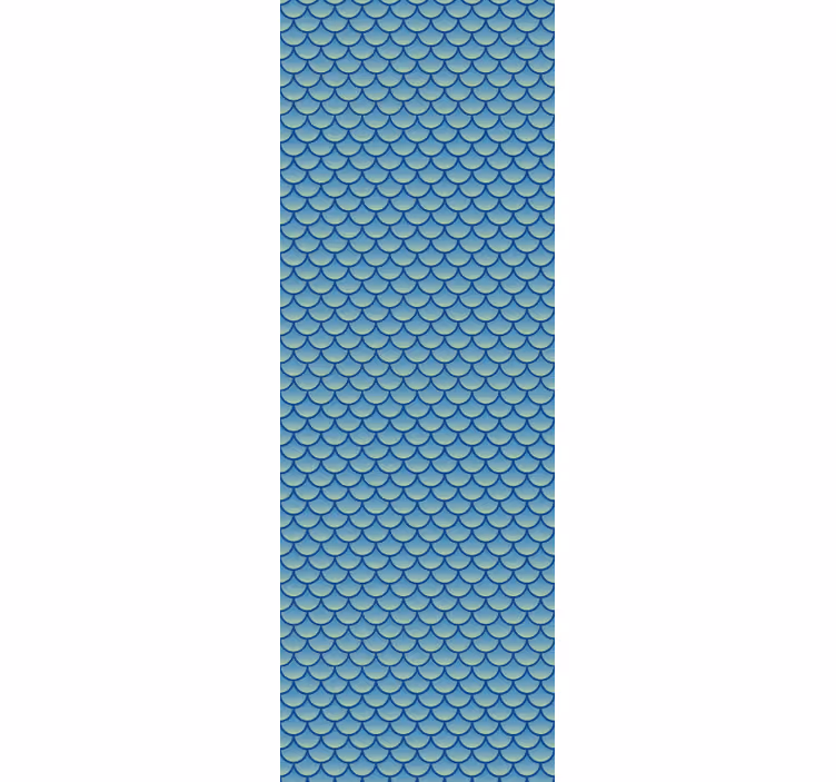 Visschubbenpatroon behang geometrisch - TenStickers