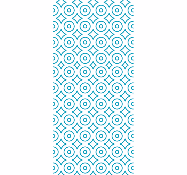 Cirkelvormig geometrisch motief behang geometrisch - TenStickers