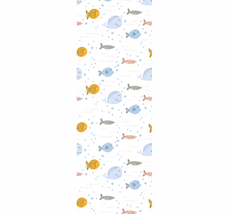 Watermotief vissen behang - TenStickers