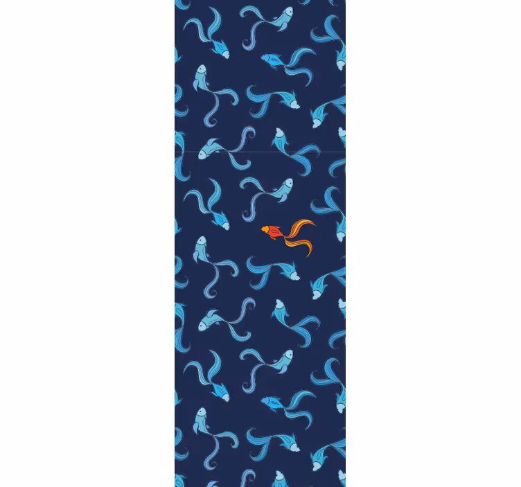 Patronen van de waterfauna vissen behang - TenStickers