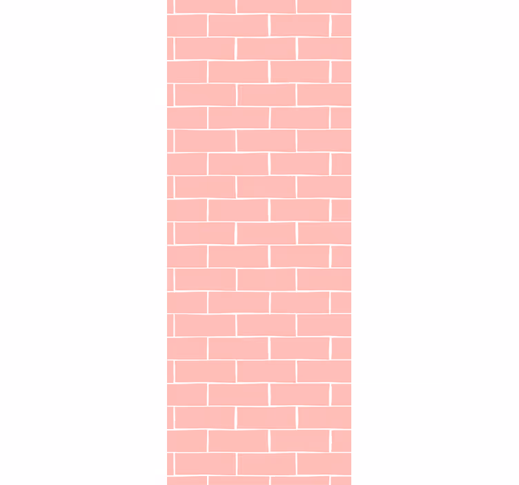 Roze baksteenpatroon behang baksteen - TenStickers