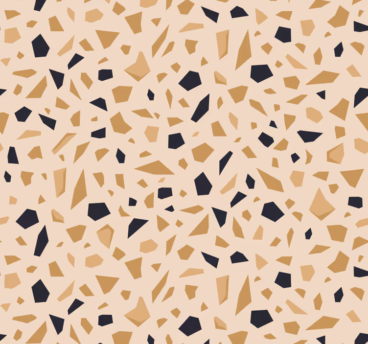 Terrazzo-patroon behang geometrisch - TenStickers
