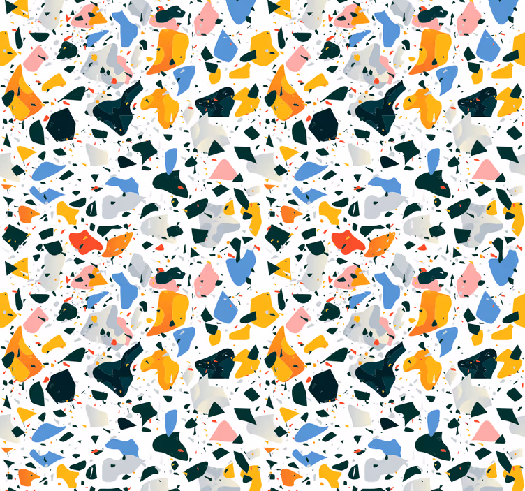 Kleurrijke terrazzo behang andere patronen - TenStickers