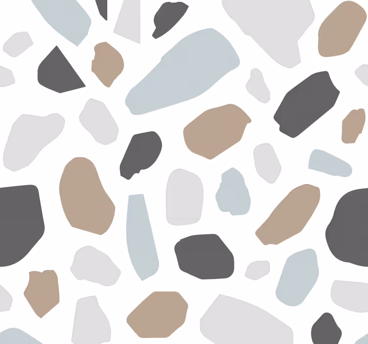 Slaapkamer behang grijs terrazzo bakstenen - TenStickers