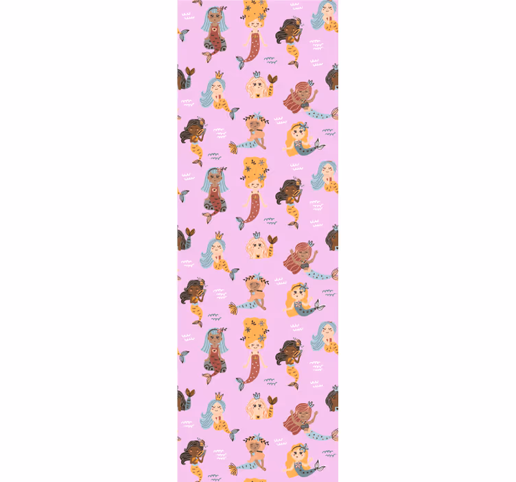 Zeemeermin illustratie babykamer behang - TenStickers