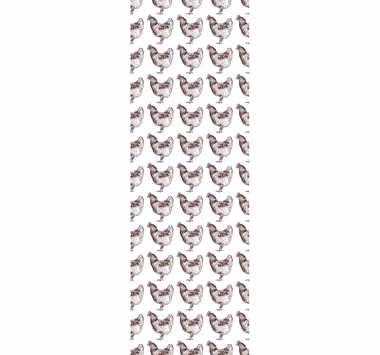 Kip patroon ontwerp behang dieren - TenStickers