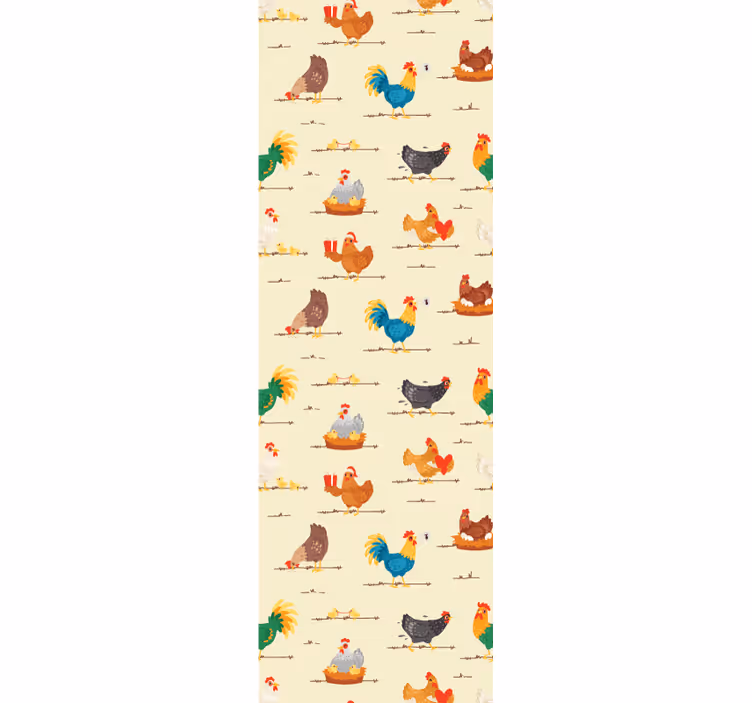 Kippen in overvloed behang dieren - TenStickers
