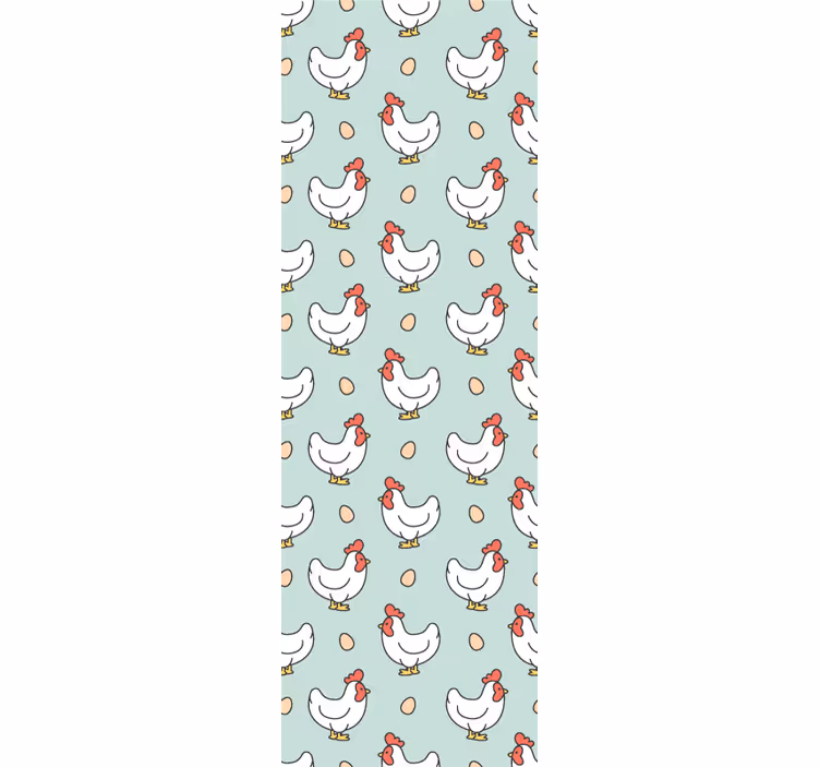 Kip patroon behang dieren - TenStickers