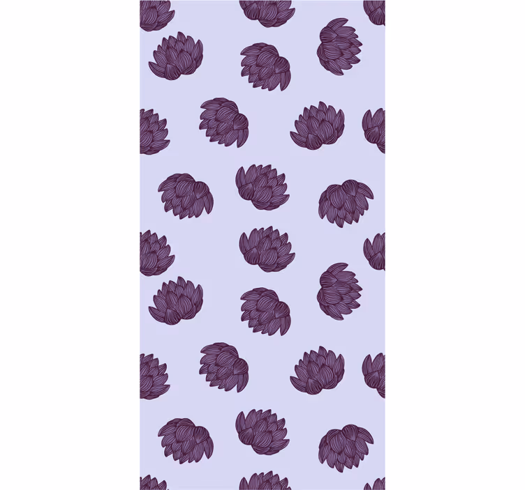 Eenvoud van bloemmotief bloemen behang - TenStickers
