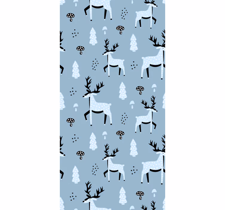 Rendierpatroonontwerp behang dieren - TenStickers