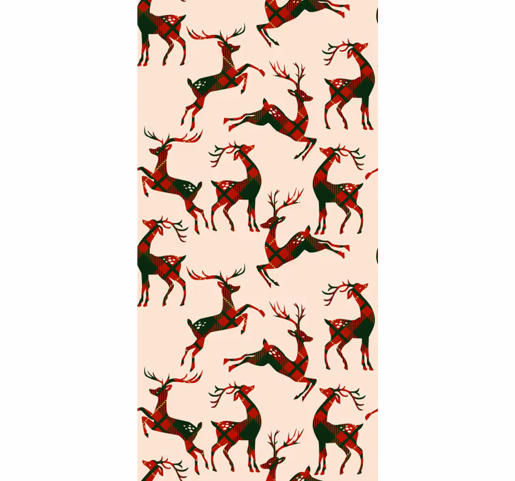 Feestelijke rendieren behang dieren - TenStickers