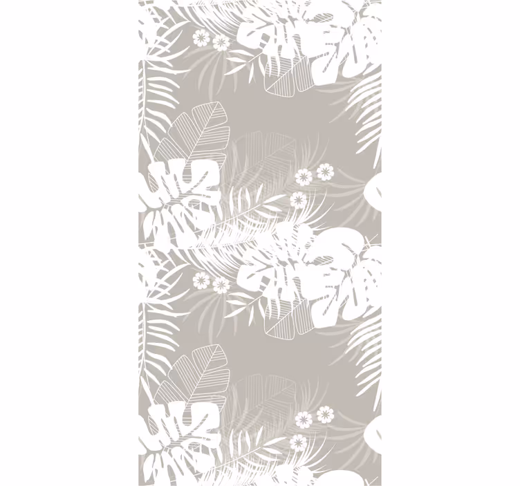 Botanisch silhouet behang bladeren - TenStickers