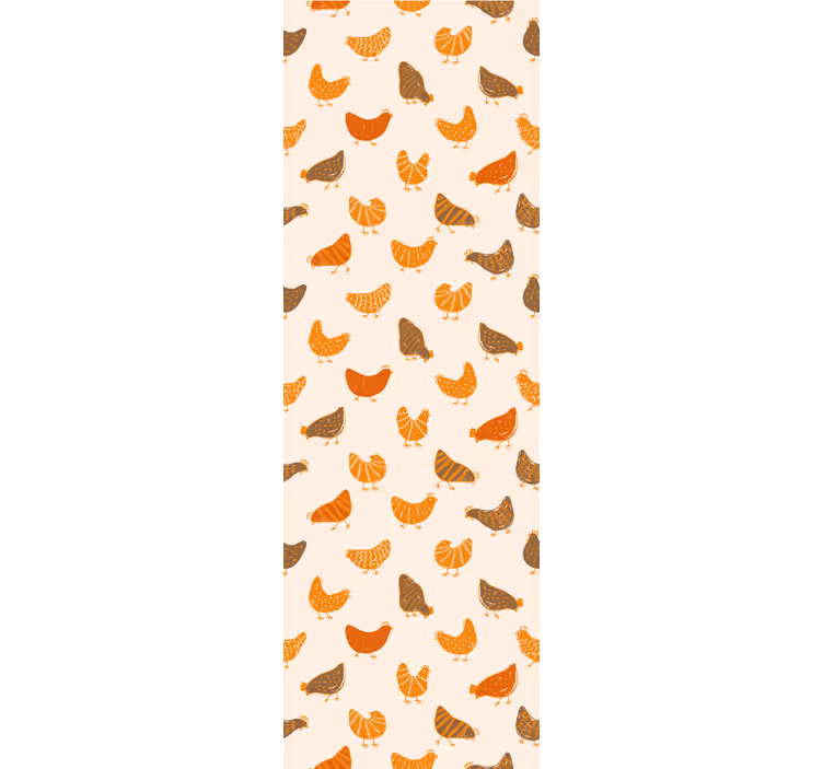 Charmant kippenpatroon behang dieren - TenStickers
