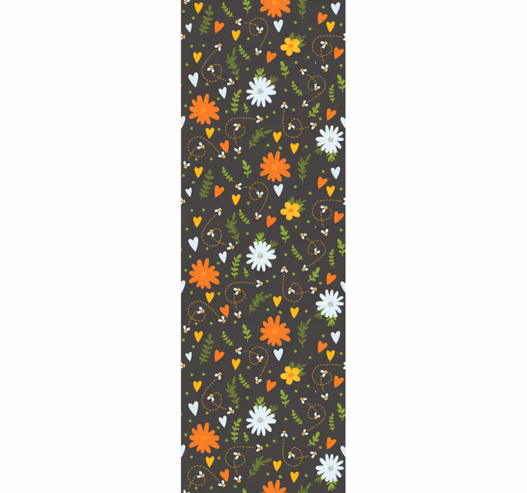 Bloemen behang bloemige vreugde motief - TenStickers