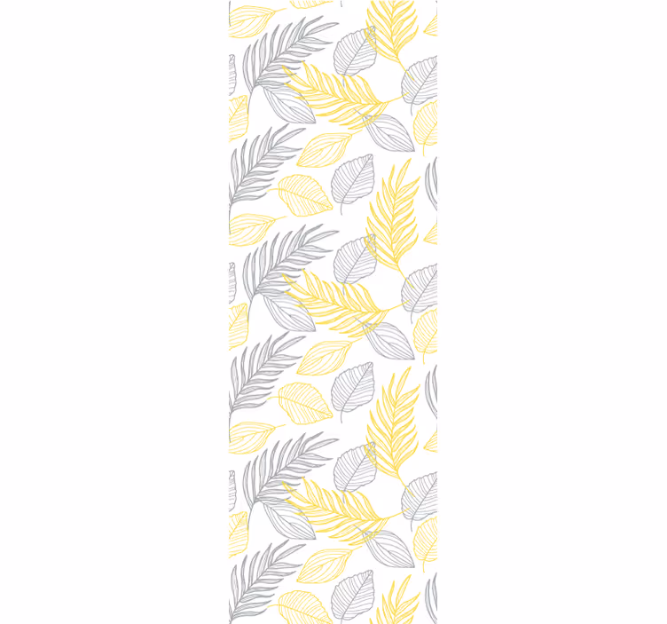 Bladachtig botanisch patroon behang bladeren - TenStickers