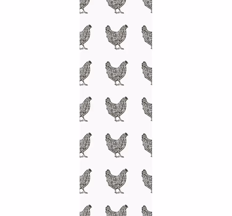 Gevogelte patroon behang dieren - TenStickers