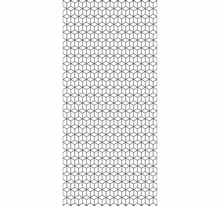 Behang geometrisch cubisch patroon - TenStickers