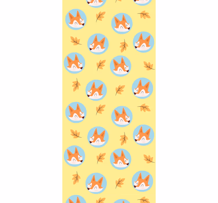 Herfst vos thema behang dieren - TenStickers