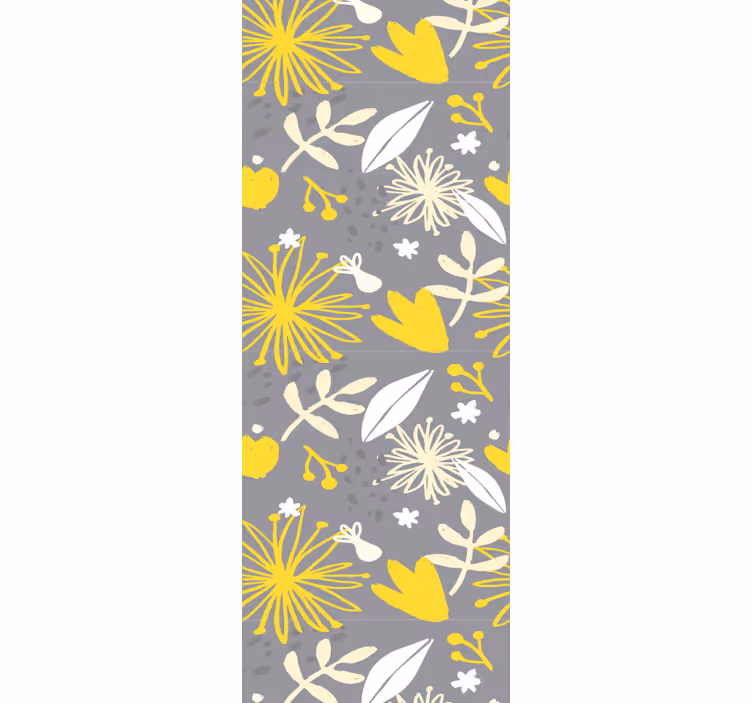 Vrolijk bloemenpatroon bloemen behang - TenStickers