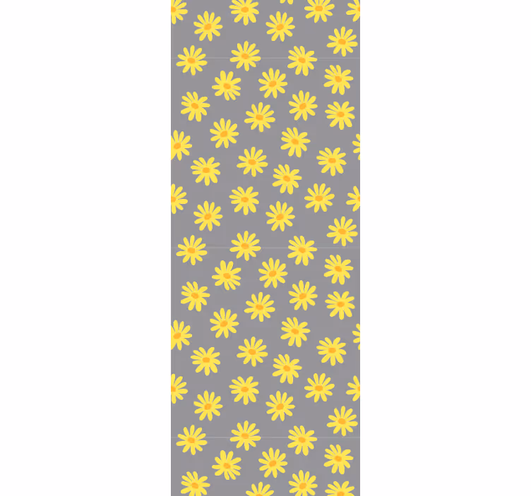 Bloemig zonneschijnpatroon bloemen behang - TenStickers