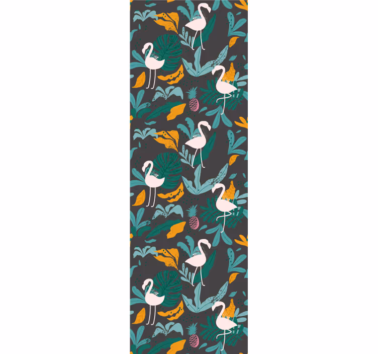 Tropische flamingoscène behang dieren - TenStickers