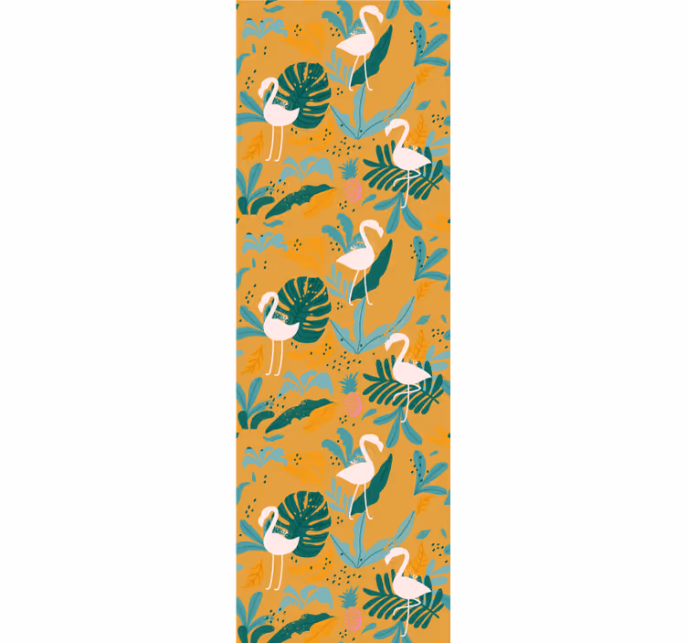 Tropische flamingo behang dieren - TenStickers