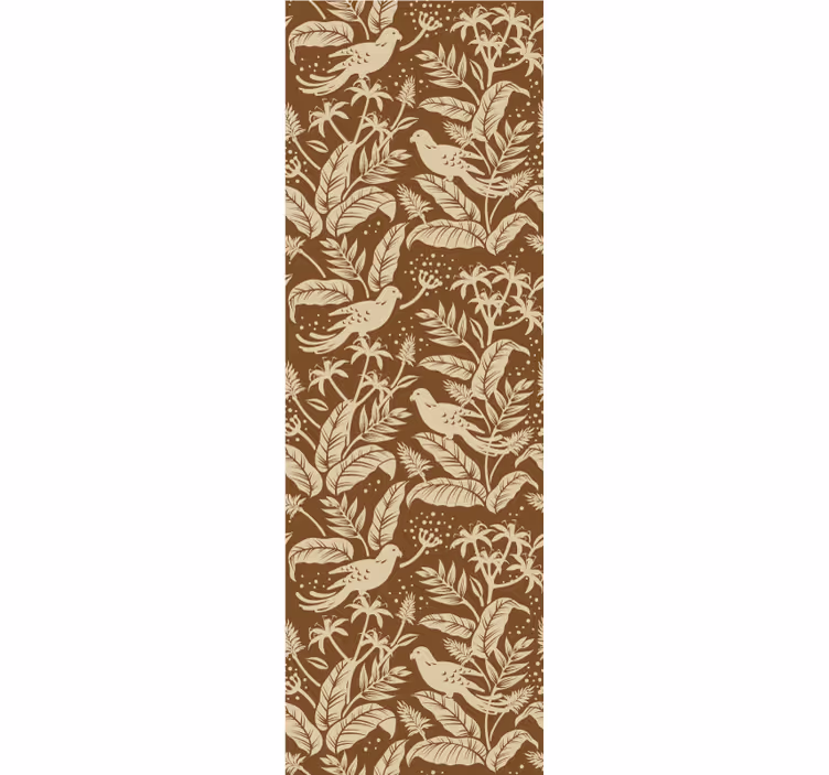 Botanisch patroon van vogels behang dieren - TenStickers