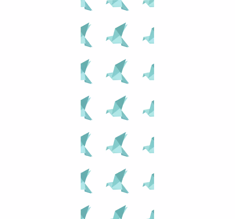 Behangpapier kinderkamer origami vogelpatroon - TenStickers