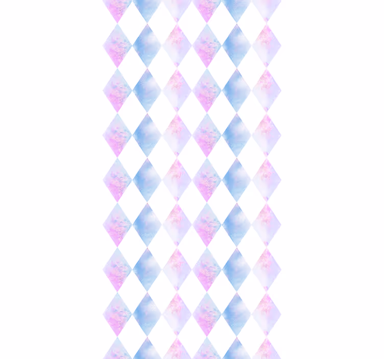Geometrische harlekijn behang vierkantjes - TenStickers
