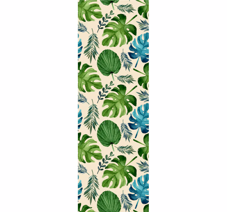 Tropisch blad arrangement behangpapier natuur - TenStickers