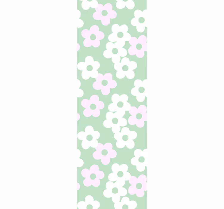 Bloemenpatroon accent bloemen behang - TenStickers