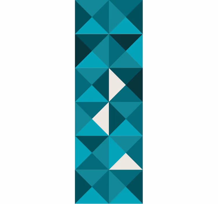 Blauw driehoekig ontwerp behang geometrisch - TenStickers