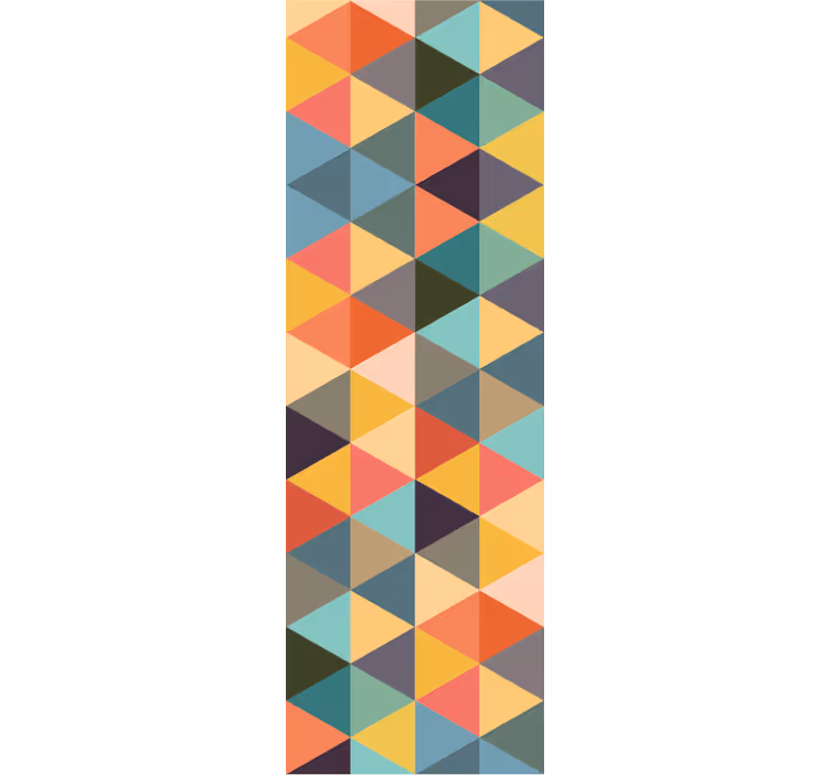 Kleurrijke driehoeken behang geometrisch - TenStickers