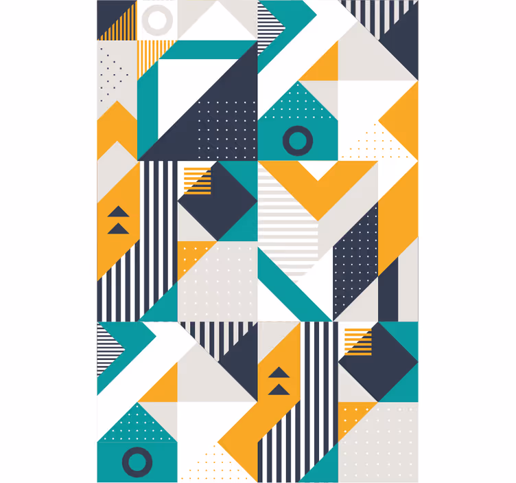 Geometrische samenstelling behang geometrisch - TenStickers