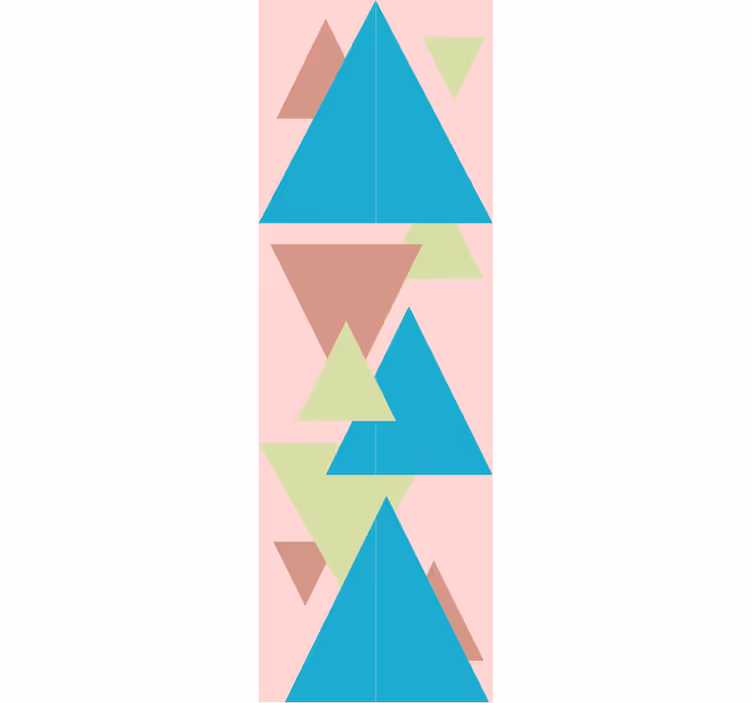 Geometrische vormen muurschildering behang geometrisch - TenStickers