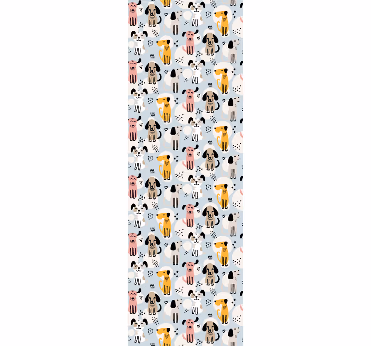 Hondenpatroon spelen behang honden - TenStickers