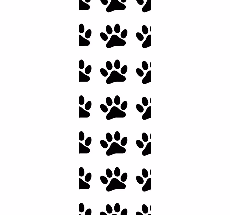 Pootpatroon ontwerp katten behang - TenStickers