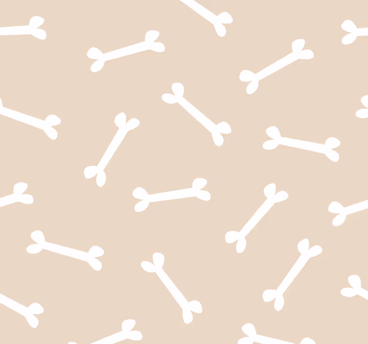 Behang slaapkamer Hondenbotten op beige achtergrond - TenStickers