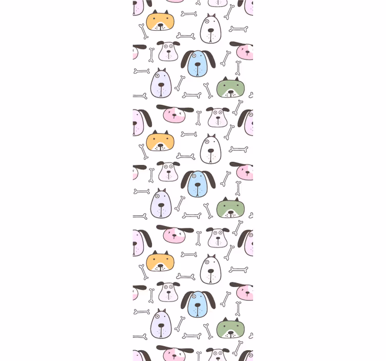 Cartoon hondenvrienden behang honden - TenStickers