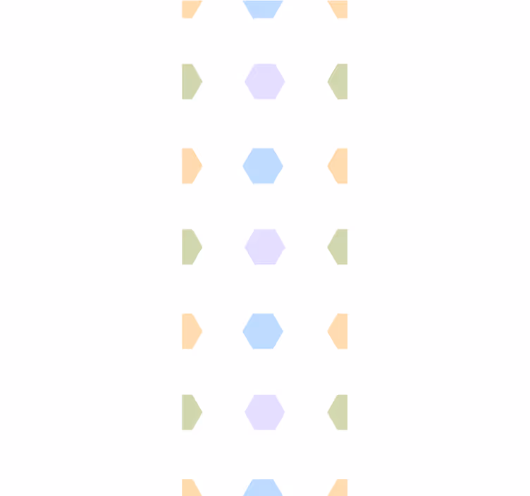 Pastel zeshoeken behang geometrisch - TenStickers